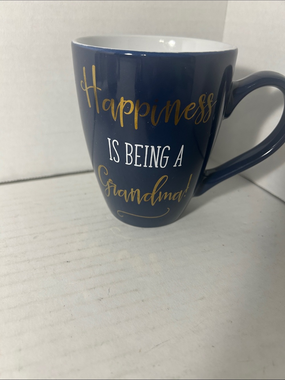 Happiness Is Being A Grandma Navy Ceramic Mug